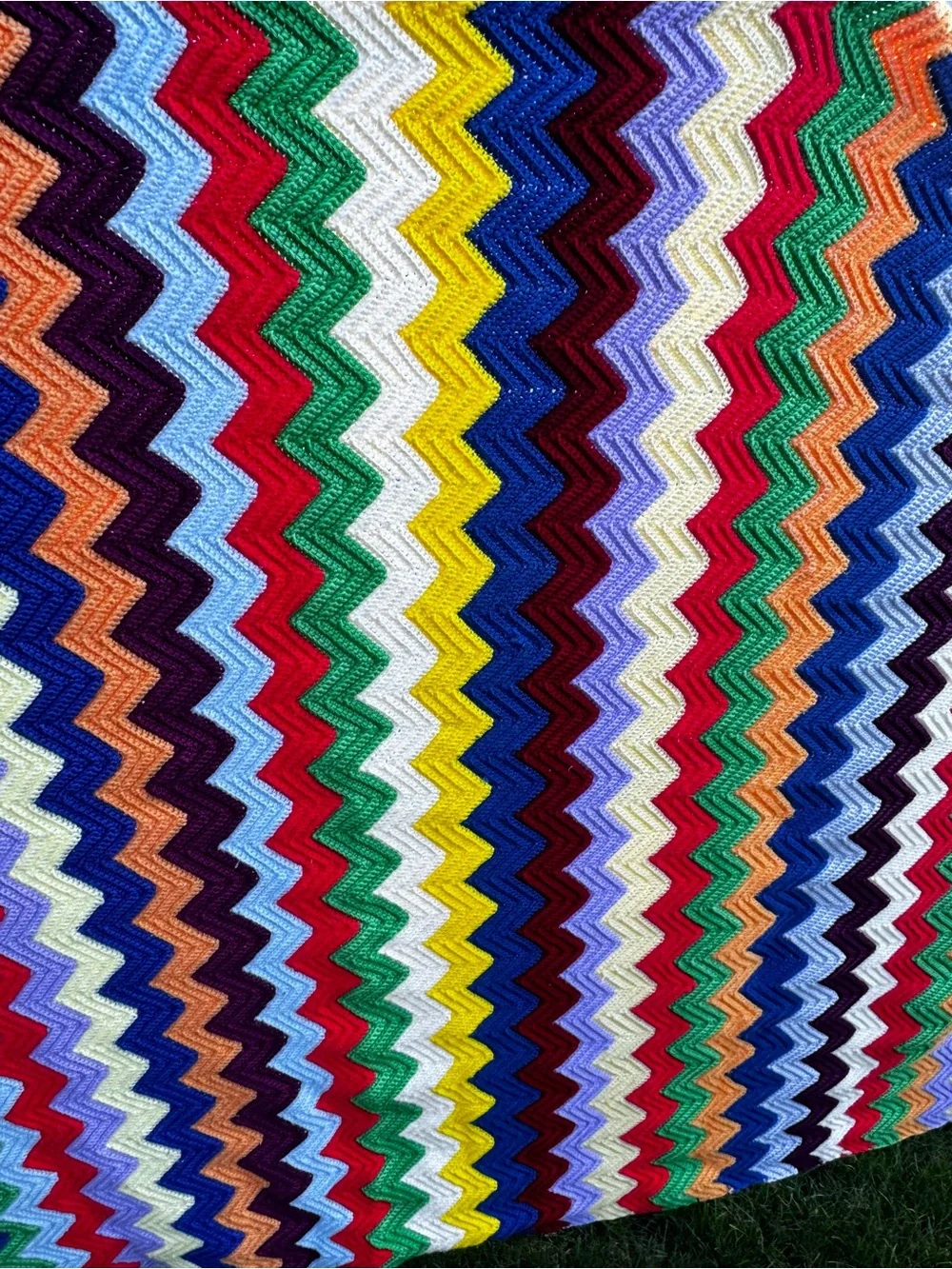Crochet Chevron Afghan Blanket